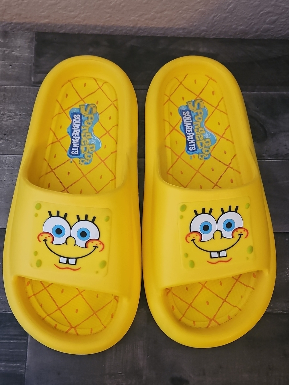 SpongeBob Yellow Mens Slide Sandals